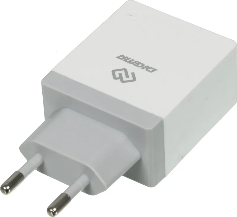 Сетевое зар./устр. Digma DGWC-2U-3A-WG 15.5W 3.1A+1A 2xUSB универсальное белый