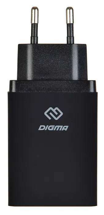 Сетевое зар./устр. Digma DGWC-2U-QC3.0-BK 30W 3A (QC) 2xUSB универсальное черный