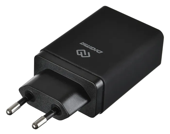 Сетевое зар./устр. Digma DGWC-2U-QC3.0-BK 30W 3A (QC) 2xUSB универсальное черный