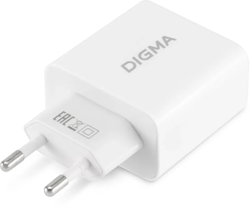 Сетевое зар./устр. Digma DGWC-3U-5A-WG 25W 5A (PD+QC) 3xUSB универсальное белый
