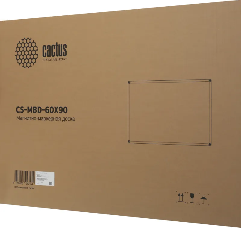 Доска магнитно-маркерная Cactus CS-MBD-60X90 магнитно-маркерная лак белый 60x90см алюминиевая рама