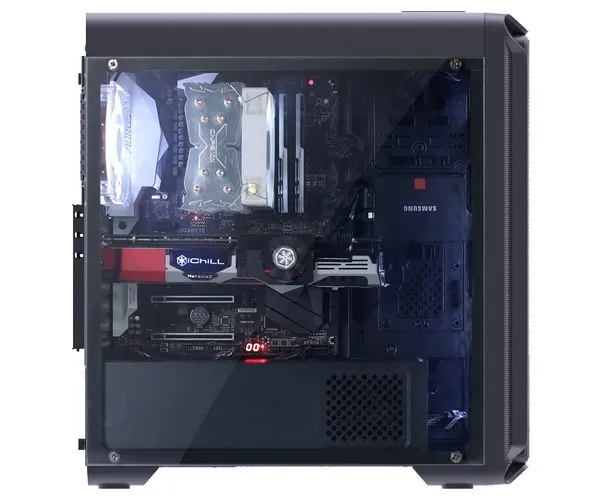 Корпус ZALMAN I3 EDGE, ATX, BLACK, FRONT ACRYL, WINDOW, 2x3.5", 3x2.5", 2xUSB2.0, 1xUSB3.0, FAN CONTROLLER, FRONT 3x120mm, REAR 1x120mm