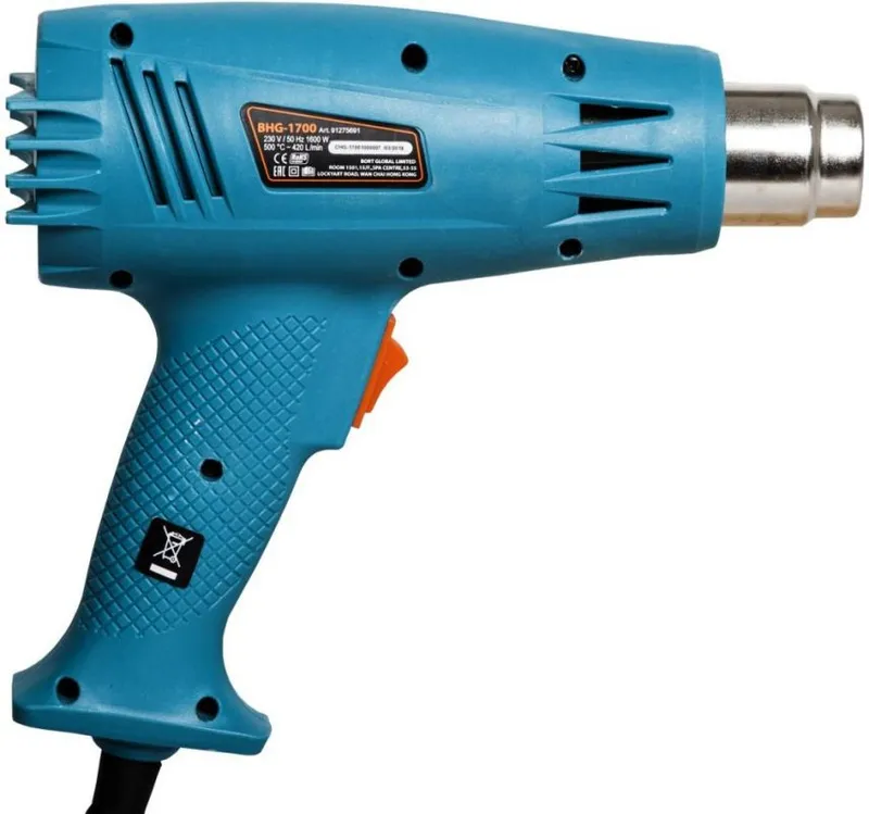 Технический фен Bort BHG-1700 1600Вт темп.300/500С