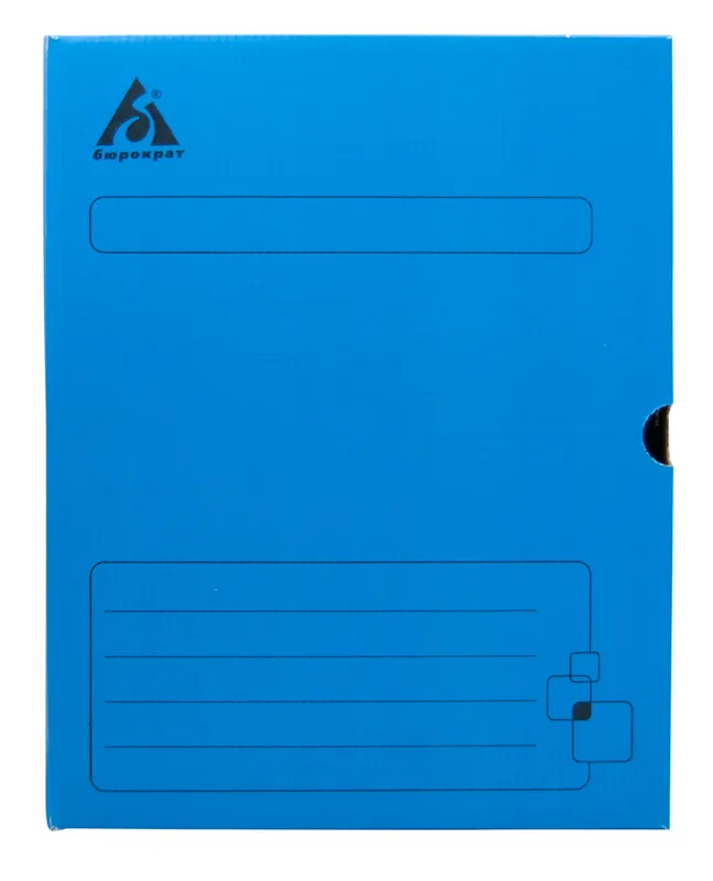 Короб архивный Бюрократ ККА-100C микрогофрокартон корешок 100мм A4 340x255x100мм синий