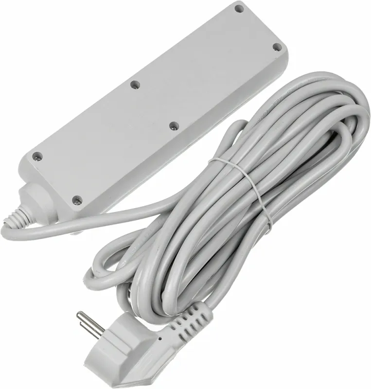 Сетевой фильтр Buro 300SL-5-G 5м (3 розетки) серый (пакет ПЭ)