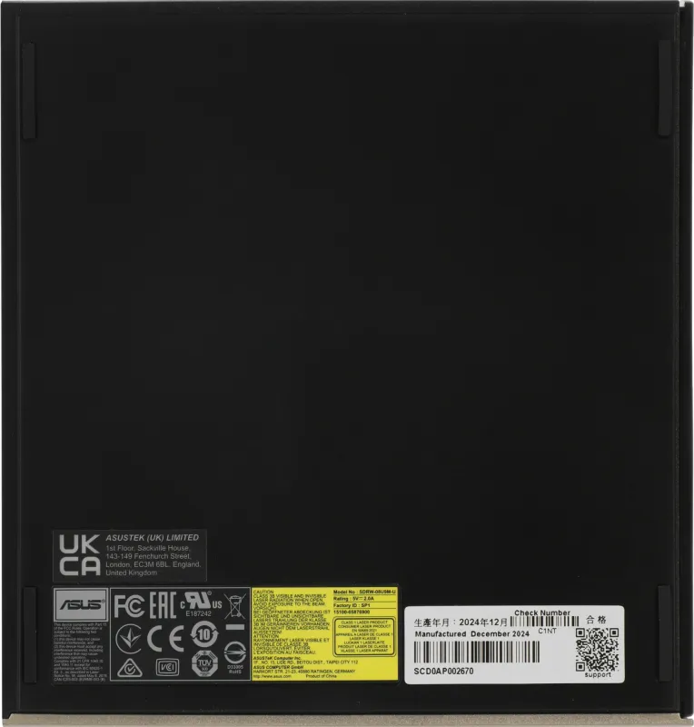 Привод DVD-RW Asus SDRW-08U9M-U золотистый USB slim ultra slim M-Disk Mac внешний RTL