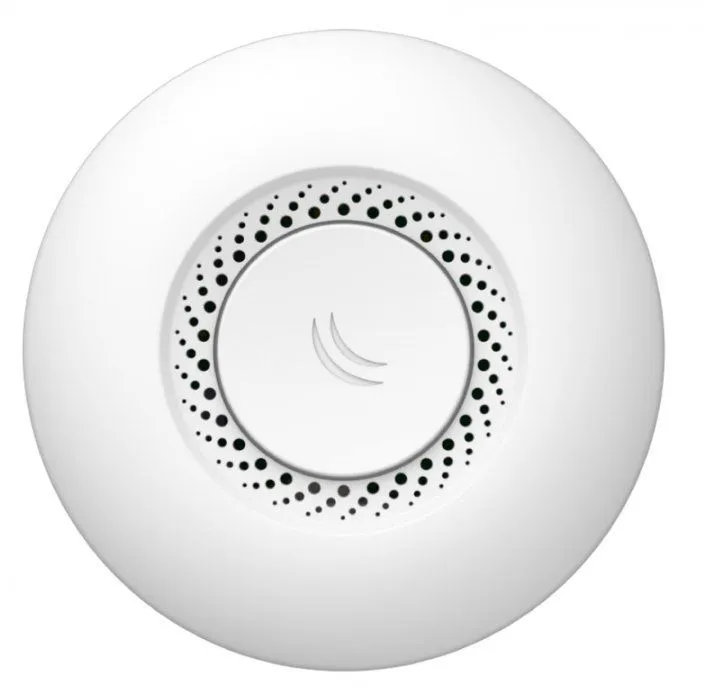 Точка доступа wi-fi MikroTik cAP with AR9533 650MHz CPU, 64MB RAM, 1xLAN, built-in 2.4Ghz 802.11b/g/n Dual Chain wireless with 2dBi integrated antenna, RouterOS L4, plastic case, PoE, PSU