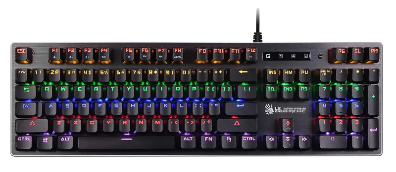 Клавиатура A4Tech Bloody B760 механическая серый USB for gamer LED (B760 GREY (BLACK SWITCH))