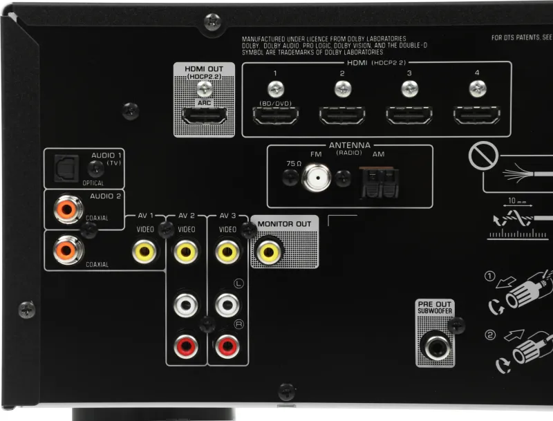 Ресивер AV Yamaha RX-V385 5.1 черный