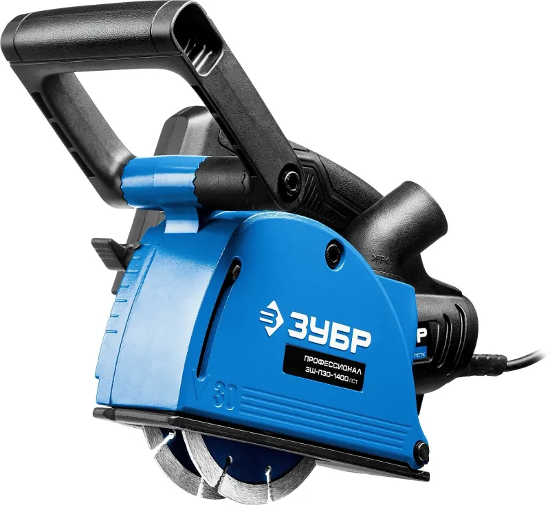 Штроборез Зубр Профессионал ЗШ-П30-1400 ПСТ 8800об/мин 1400W синий