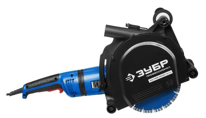 Штроборез Зубр Профессионал ЗШ-П65-2600 ПВСТК 6000об/мин 2600W синий ДА