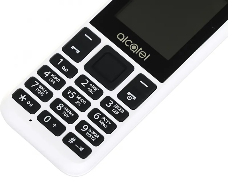 Мобильный телефон Alcatel 1066D белый моноблок 2Sim 1.8" 128x160 Thread-X 0.08Mpix GSM900/1800 GSM1900 MP3 FM microSD max32Gb