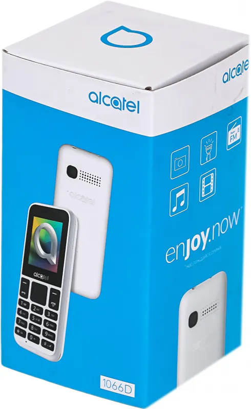 Мобильный телефон Alcatel 1066D белый моноблок 2Sim 1.8" 128x160 Thread-X 0.08Mpix GSM900/1800 GSM1900 MP3 FM microSD max32Gb