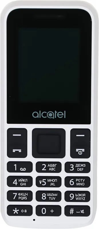 Мобильный телефон Alcatel 1066D белый моноблок 2Sim 1.8" 128x160 Thread-X 0.08Mpix GSM900/1800 GSM1900 MP3 FM microSD max32Gb