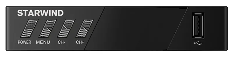 Ресивер DVB-T2 Starwind CT-140 черный