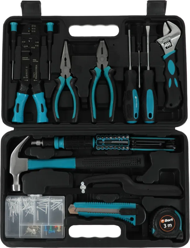 Набор инструментов Bort BTK-160 38 предметов (жесткий кейс)