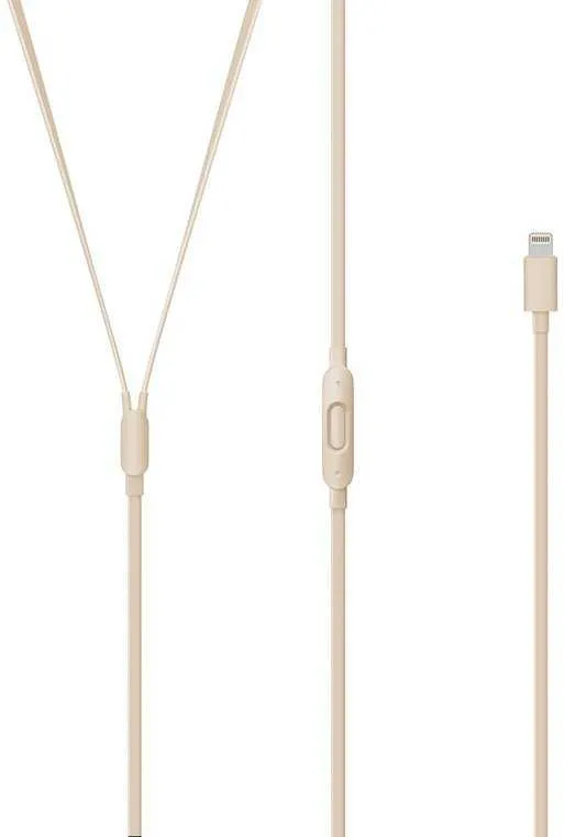 Гарнитура вкладыши Beats Urbeats3 1.2м золотистый проводные в ушной раковине (MUHW2EE/A)