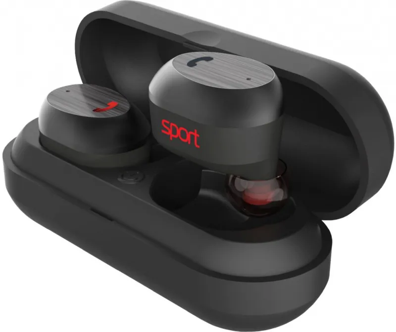 Гарнитура вкладыши Elari NanoPods Sport черный беспроводные bluetooth в ушной раковине (NPS-2SBLK)