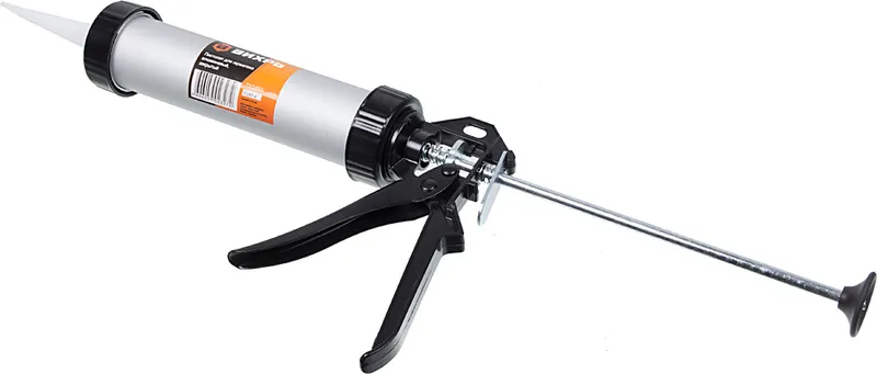 Пистолет для герметика Вихрь 73/3/6/2 механический закрытый для герметиков серебристый/черный
