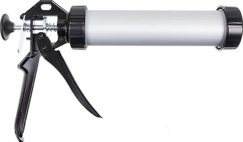 Пистолет для герметика Вихрь 73/3/6/2 механический закрытый для герметиков серебристый/черный