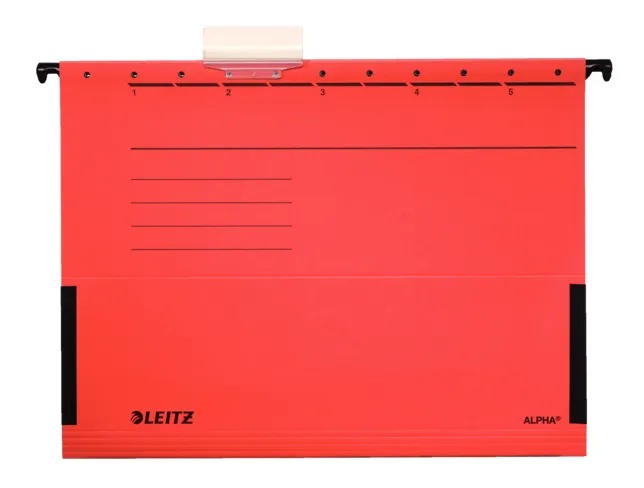 Папка подвесная Leitz Alpha 19860125 A4 картон красный с огранич.формата