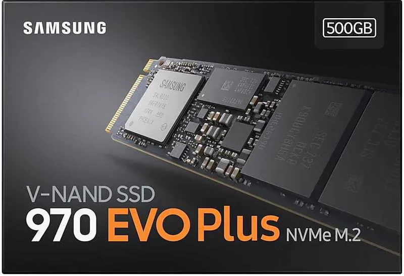 Твердотельный накопитель SSD M.2 (PCI-E NVMe) 500Gb Samsung 970 EVO plus (R3500/W3200MB/s) (MZ-V7S500BW) 1year