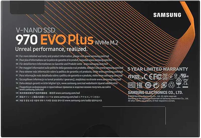 Твердотельный накопитель SSD M.2 (PCI-E NVMe) 500Gb Samsung 970 EVO plus (R3500/W3200MB/s) (MZ-V7S500BW) 1year