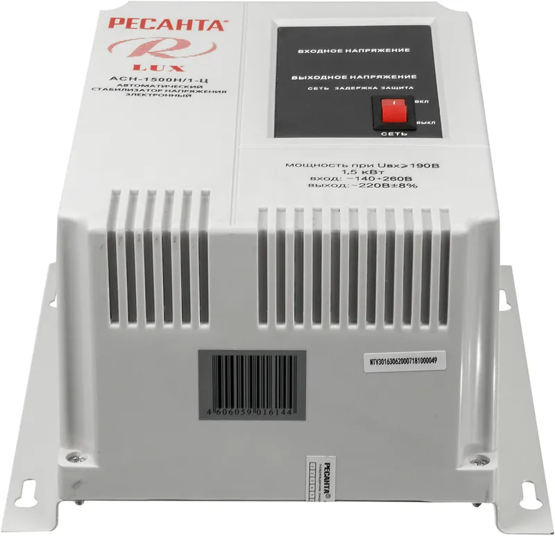 Стабилизатор напряжения Ресанта АСН-1500Н/1-Ц 1.5кВА однофазный серый (63/6/20)