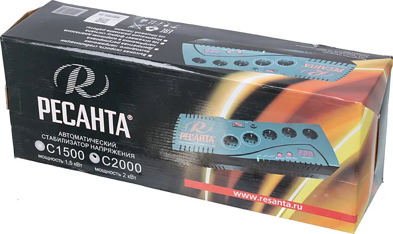 Стабилизатор напряжения Ресанта С2000 1.95кВА однофазный черный (63/6/34)