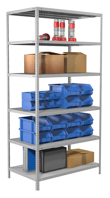 Стеллаж Практик MS пол.:6 единая 2000x1000x600мм серый (S24199166602)