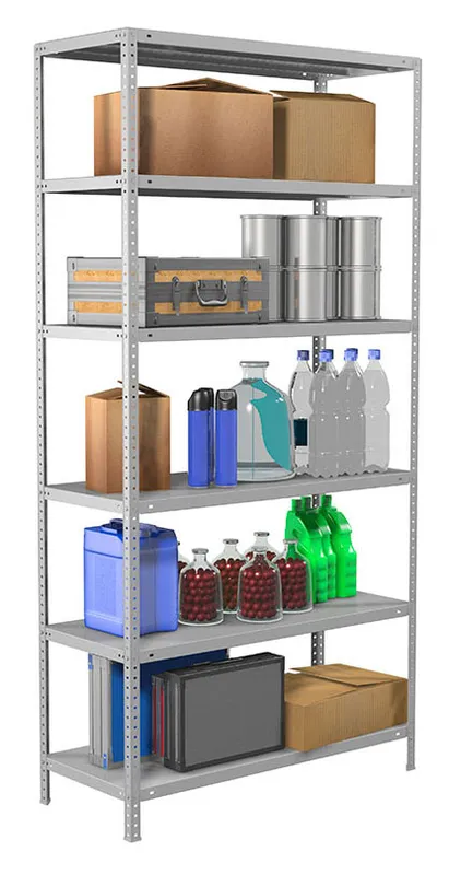 Стеллаж Практик MS пол.:6 единая 2200x1000x400мм серый (S24199174602)