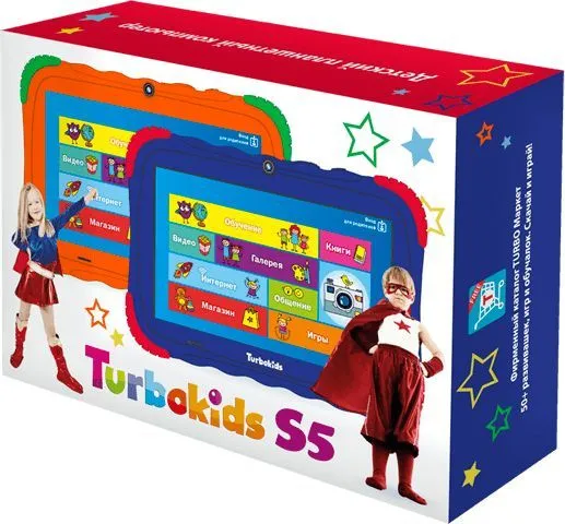 Планшет Turbo TurboKids S5 RK3326 (1.5) 4C/RAM1Gb/ROM16Gb 7" IPS 1024x600/Android 8.1/оранжевый/2Mpix/0.3Mpix/BT/WiFi/Touch/microSD 32Gb/minUSB/3000mAh