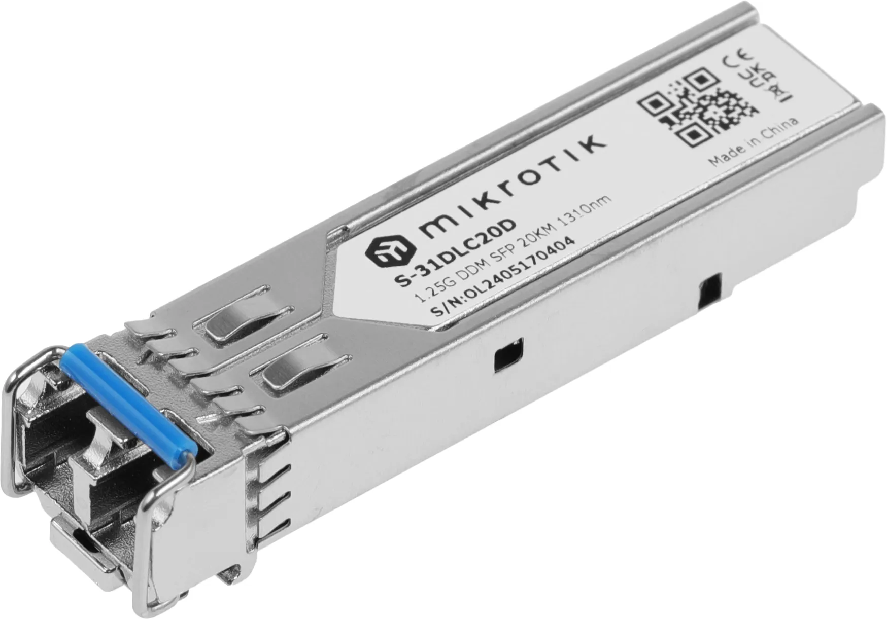 Трансивер MikroTik SFP module 1.25G SM 20km 1310nm Dual LC-connector