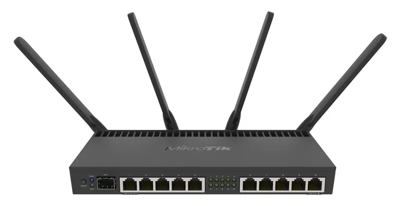 Роутер беспроводной MikroTik RB4011iGS+5HacQ2HnD-IN AC2000 10/100/1000BASE-TX/SFP+ черный (RB4011IGS+5HACQ2HND-IN)