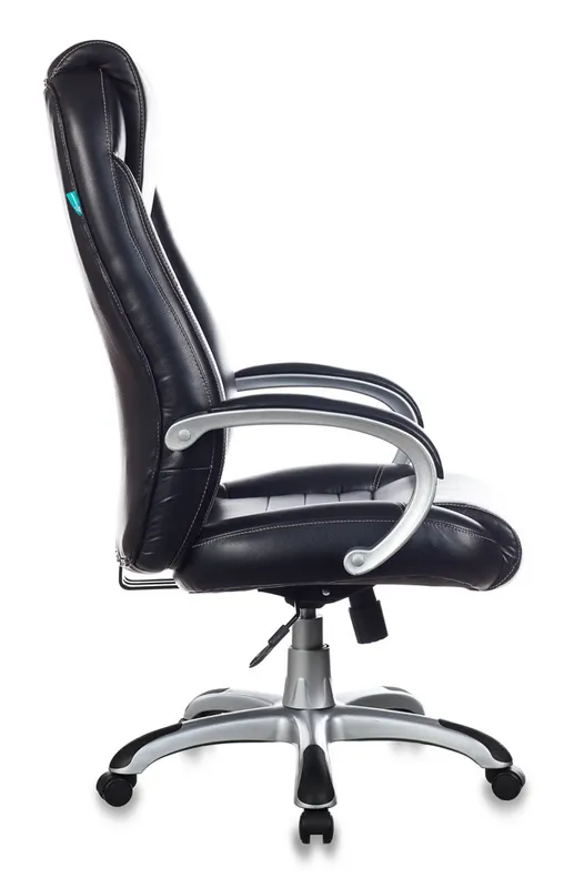 Кресло руководителя Бюрократ T-9923 черный эко.кожа крестов. пластик пластик серебро