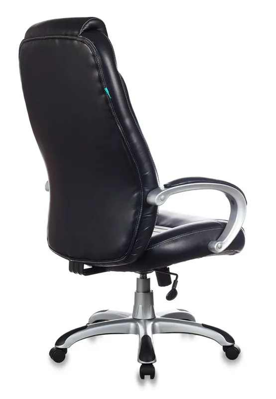 Кресло руководителя Бюрократ T-9923 черный эко.кожа крестов. пластик пластик серебро