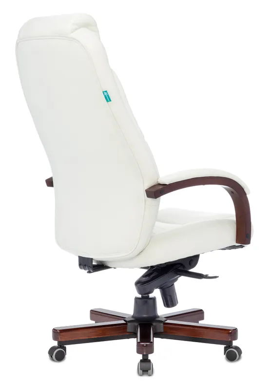 Кресло руководителя Бюрократ T-9923WALNUT слоновая кость кожа крестов. металл/дерево