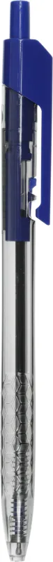 Ручка шариков. автоматическая Deli Arrow EQ01330 прозрачный/синий d=0.7мм син. черн.