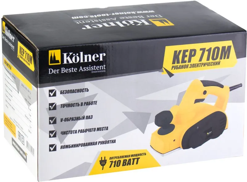 Рубанок Kolner KEP 710 М 710Вт 82мм 16000об/мин