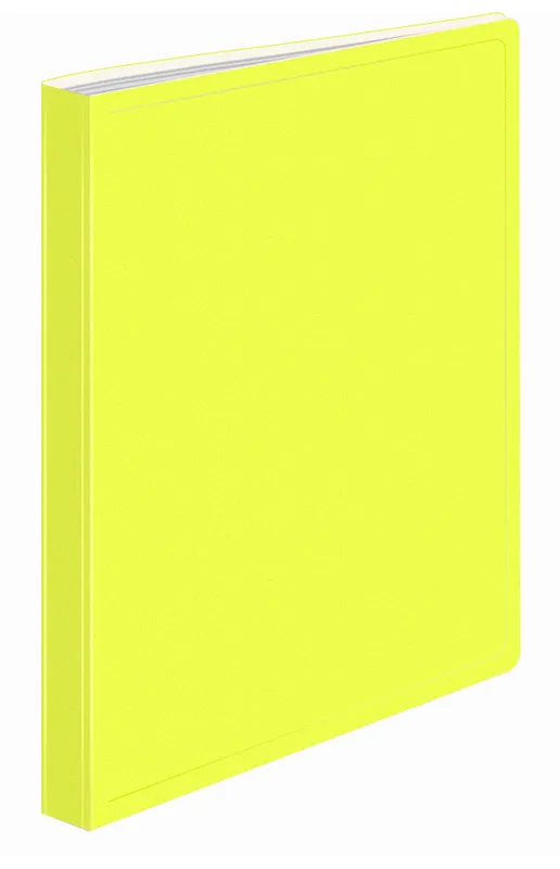 Папка с 10 прозр.вклад. Бюрократ Double Neon DNE07V10YEL A4 пластик 0.7мм желтый