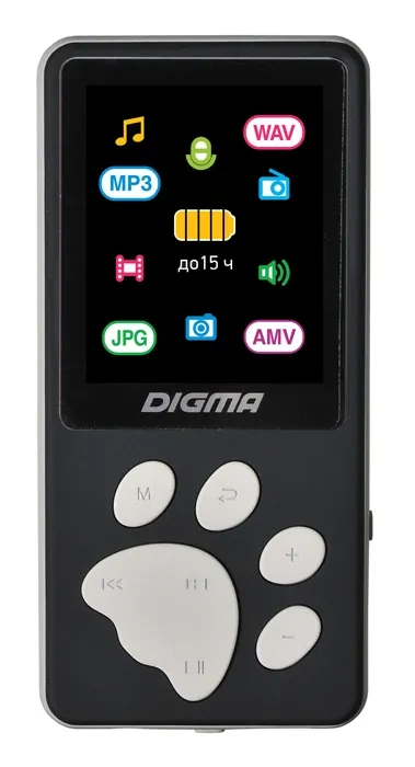 Плеер Hi-Fi Flash Digma S4 8Gb черный/серый/1.8"/FM/microSDHC