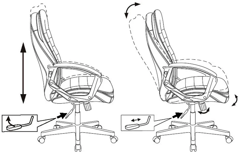 Кресло руководителя Бюрократ T-9950LT черный эко.кожа крестов. пластик