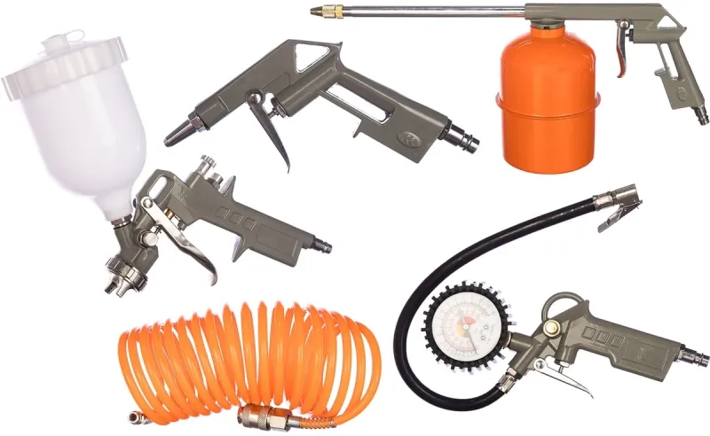 Набор пневмоинструментов Daewoo Master DAC 5 SET компл.:5 предметов 450л/мин оранжевый