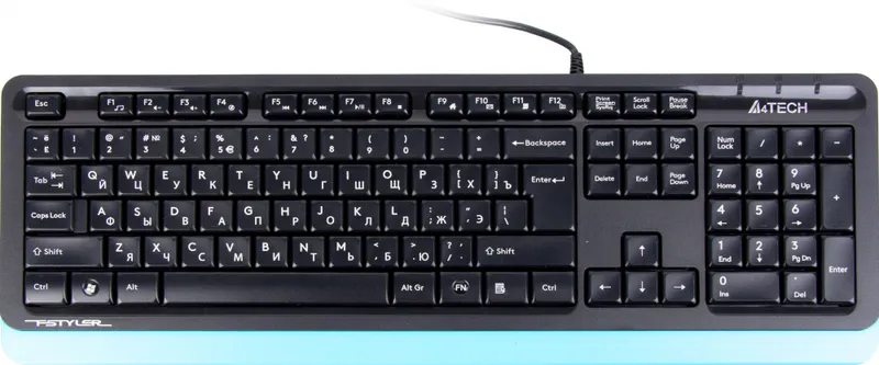 Клавиатура A4Tech Fstyler FK10 черный/синий USB