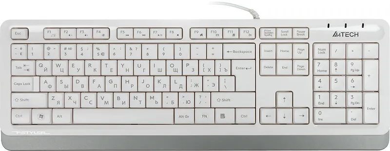 Клавиатура A4Tech Fstyler FK10 белый/серый USB
