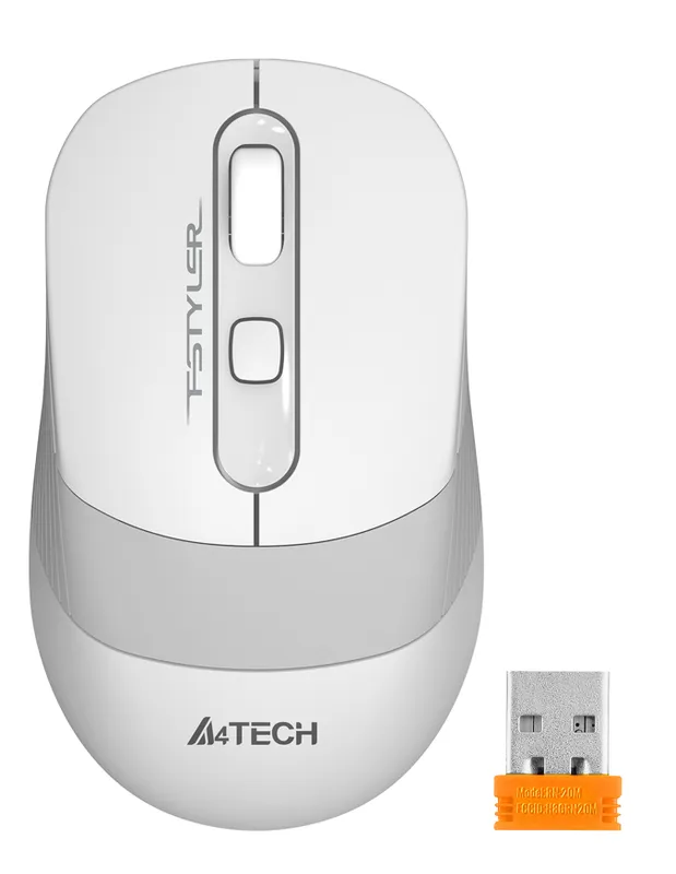 Мышь A4Tech Fstyler FG10 белый/серый оптическая (2000dpi) беспроводная USB (3but)