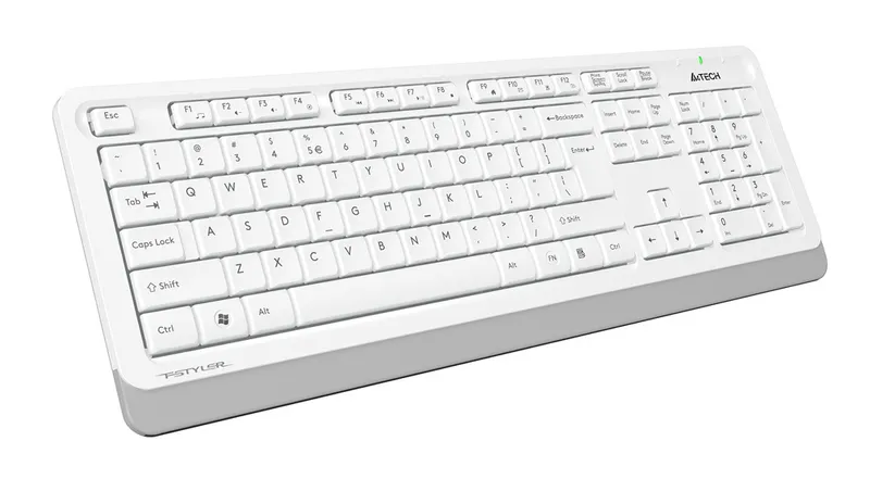 Клавиатура + мышь A4Tech Fstyler FG1010 клав:белый/серый мышь:белый/серый USB беспроводная Multimedia (FG1010 WHITE)
