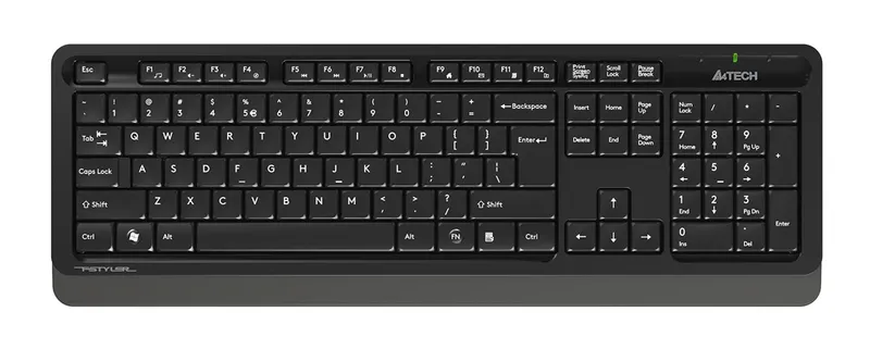 Клавиатура + мышь A4Tech Fstyler FG1010 клав:черный/серый мышь:черный/серый USB беспроводная Multimedia (FG1010 GREY)