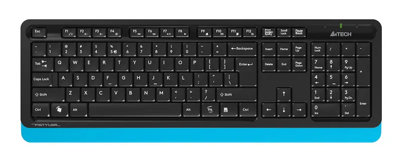 Клавиатура + мышь A4Tech Fstyler FG1010 клав:черный/синий мышь:черный/синий USB беспроводная Multimedia (FG1010 BLUE)