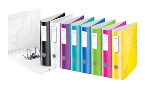 Папка-регистратор Leitz WOW 11060023 A4 82мм полифом розовый металлик